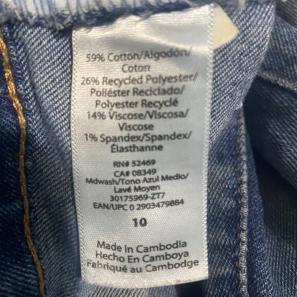 Sofia Aura High Rise Skinny Kick Boot Jeans Womens Size 10 Medium Wash Frayed He - Picture 8 of 15